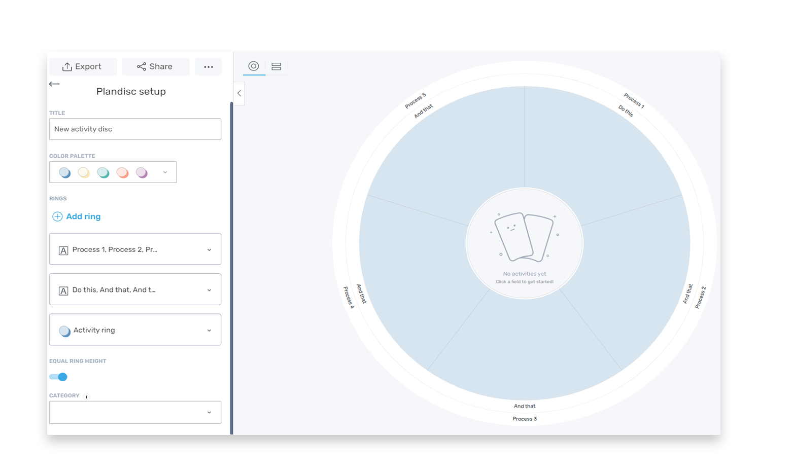 Add and adjust rings in your circular calendar – Plandisc