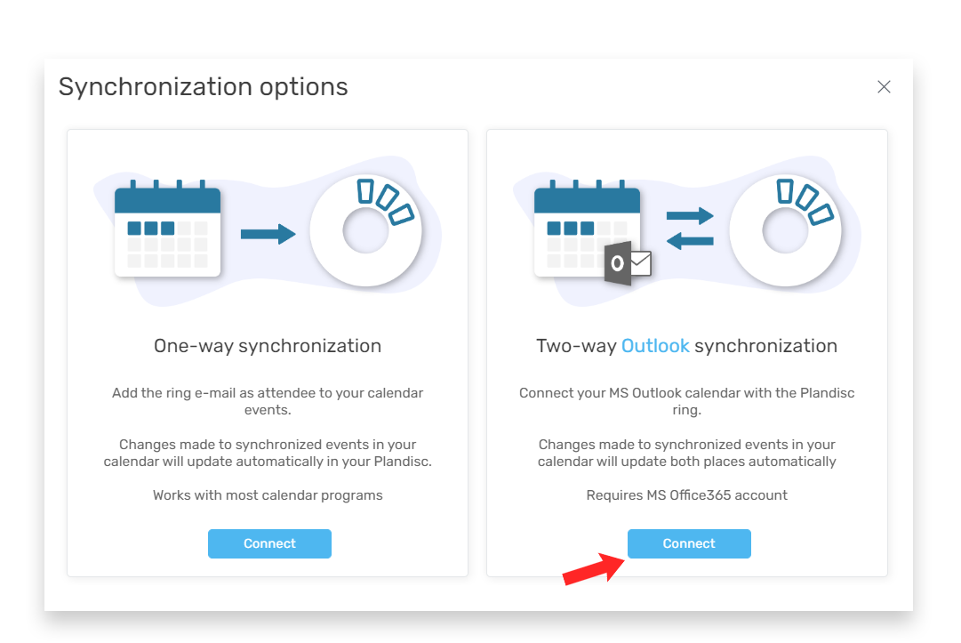 Toveis synkronisering av Plandisc og din Outlook-kalender – Plandisc